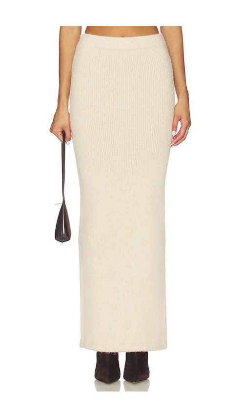 SNDYS Winnie Maxi Skirt in Cream. L. Also in S, XXS