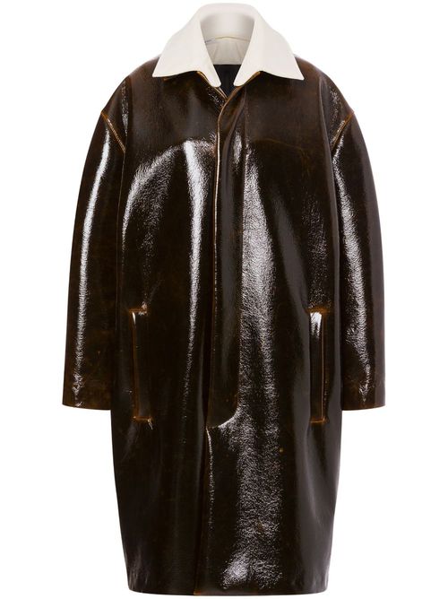 Single-breasted midi coat - Brown