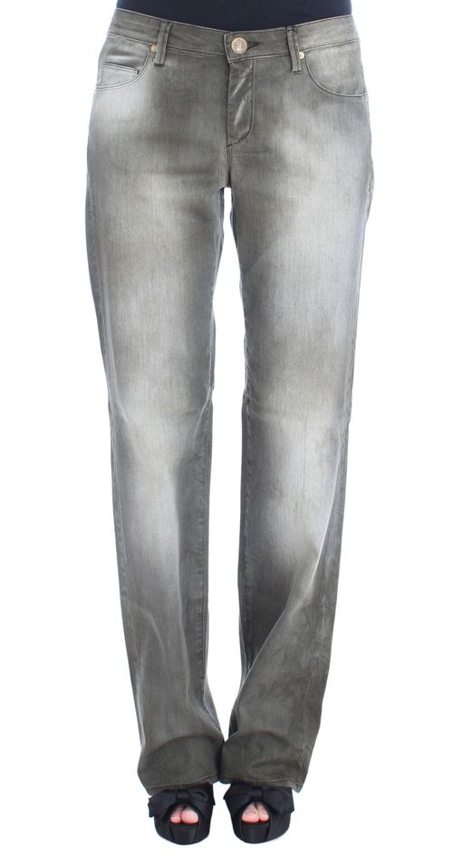 Gray Wash Loose Fit Boyfriend Jeans — Gray