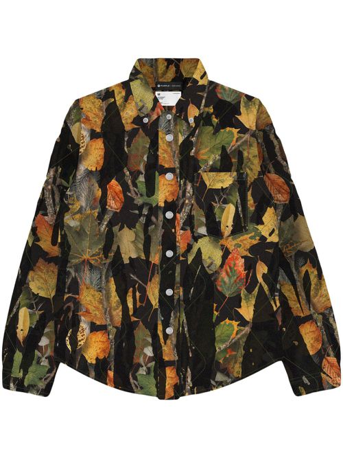 P313 Drip Camo quilted shirt jacket - Black
