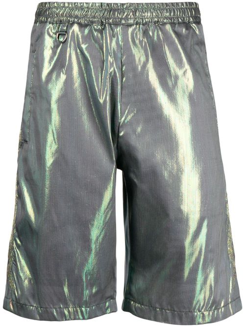 Hologram lamé bermuda shorts - Grey