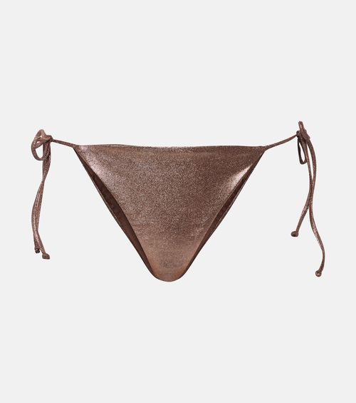 Ties lamé bikini bottoms