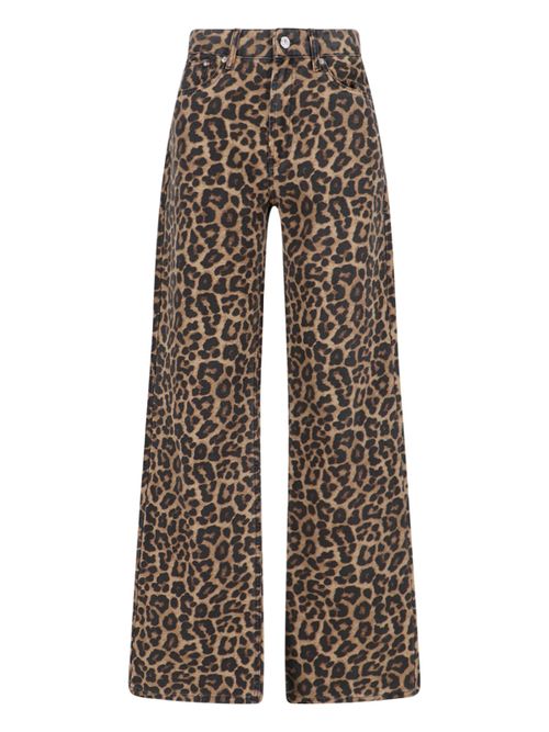 Leopard-Print 100% Cotton Jeans