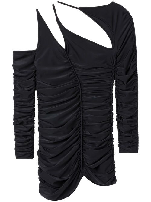 X Ester Manas asymmetric cut-out top - Black