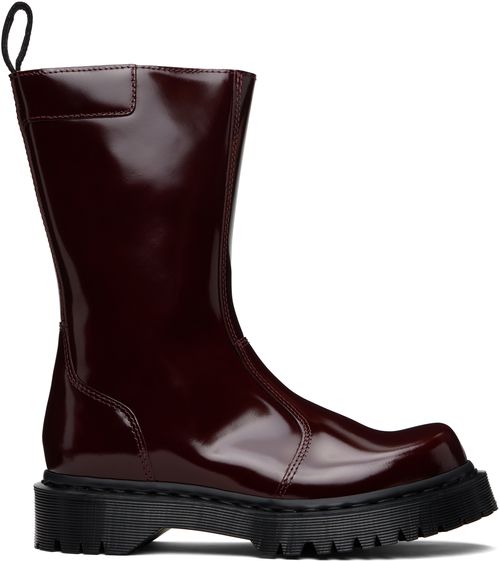 Burgundy Rejena Laquered Leather Boots