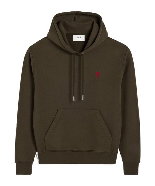 AMI Paris Ami de Coeur Drawstring Long-Sleeved Hoodie