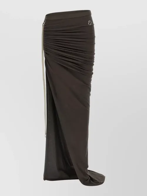 Rick Owens - moncler skirt asymmetric hem ruched drawstring