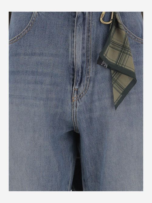 Cotton Blend Denim Jeans — Blue