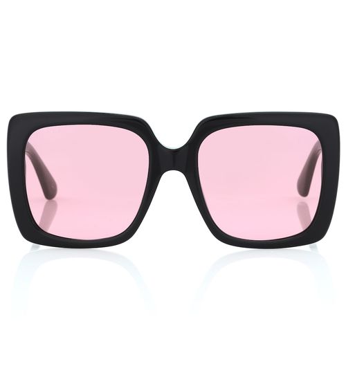Crystal-embellished square sunglasses