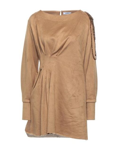 Woman Mini dress Camel Size 4 Cotton, Polyester
