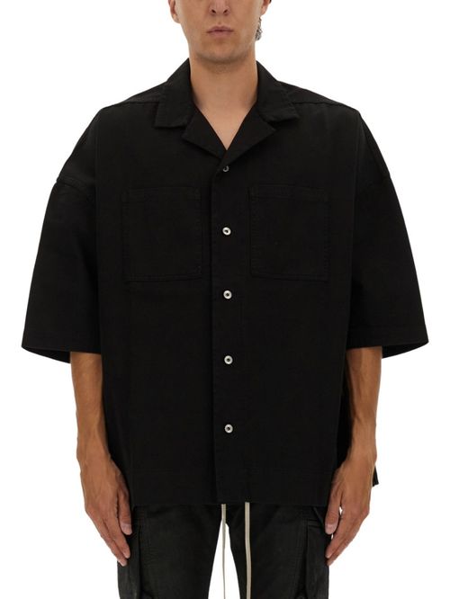 Black Oversized Solid Shirt