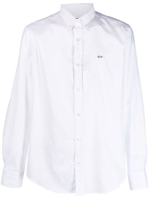 Long-sleeve cotton shirt - White