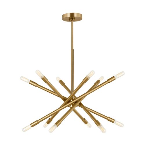 Eastyn 12-Light Chandelier in Burnished Bra