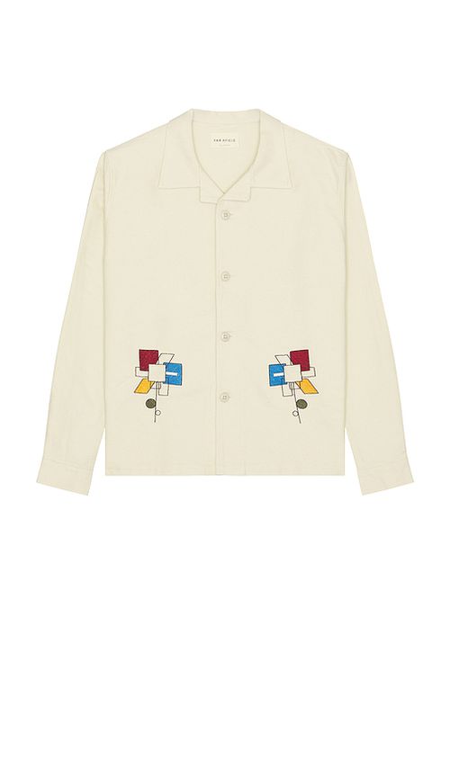 Far Afield Veloso Shirt in Stone. XL/1X also in L