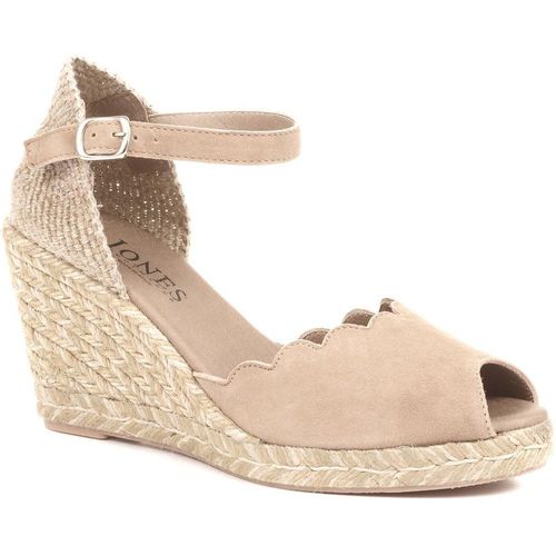 Jones Bootmaker Womens Alejandra Espadrille Wedge Sandals - Sand Suede