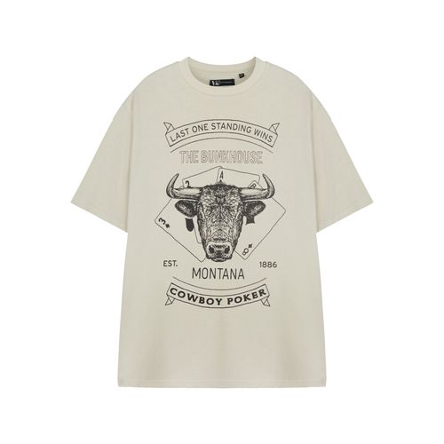 (Medium) Yellowstone Short Sleeved T-Shirt (Mens Beige)