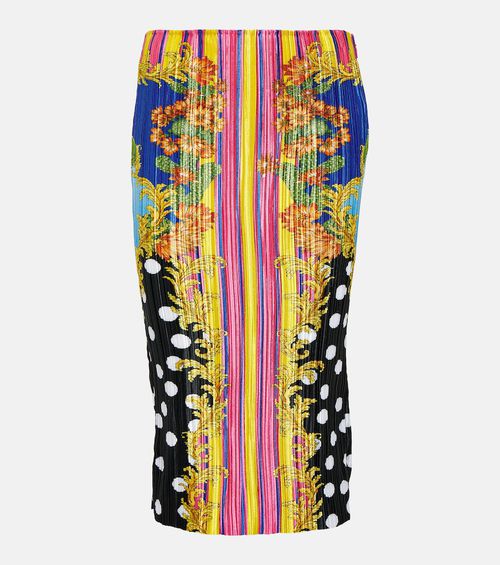 Medusa Palm Springs plissé midi skirt