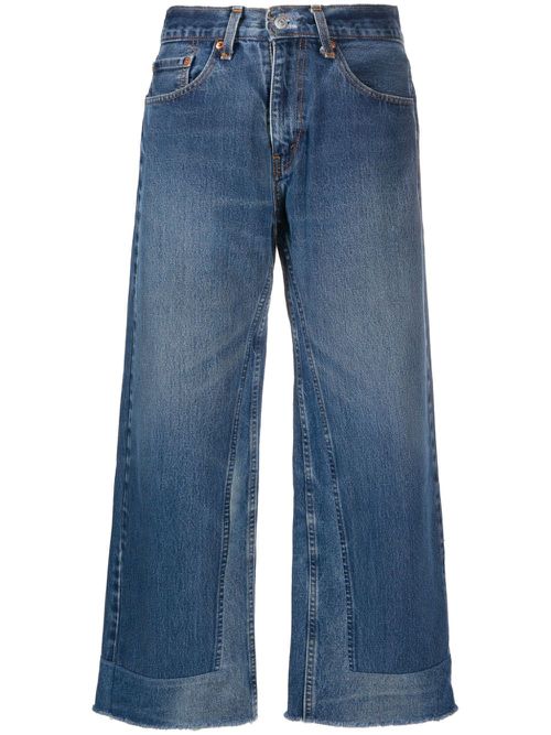Mid-rise wide-leg jeans - Blue