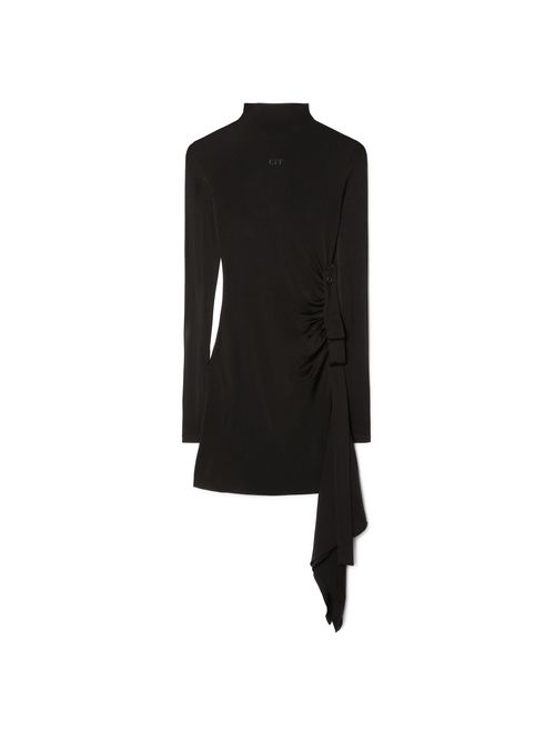 Black Draped Mini Dress