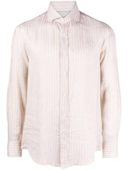 Long-sleeve striped shirt - Neutrals