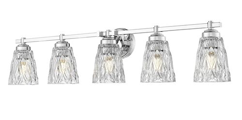 Chrome Bathroom Vanity Light from the Andree Collection