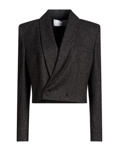 Woman Blazer Black Size 10 Wool, Polyester, Acrylic, Silk, Elastane
