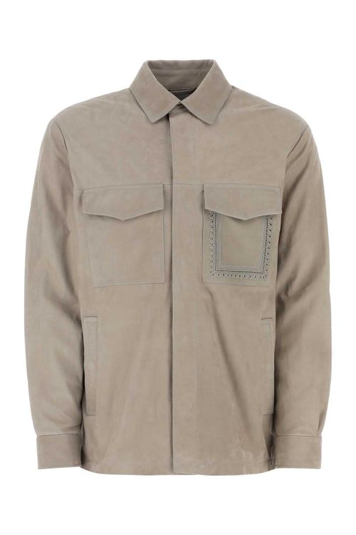 Utility Pocket Shirt — Beige