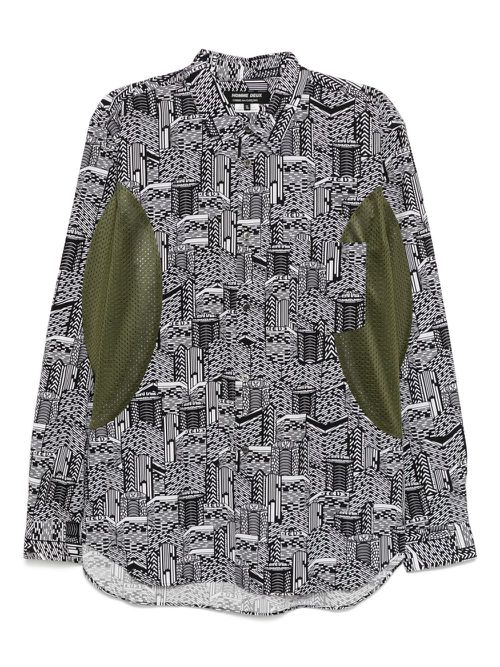Abstract-pattern shirt - Black