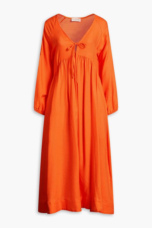 Elda cotton midi dress - Orange - M