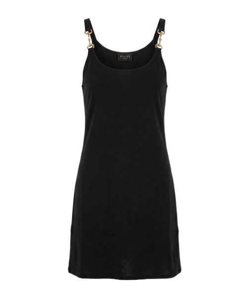 Viscose crepe jersey dress with Horsebit