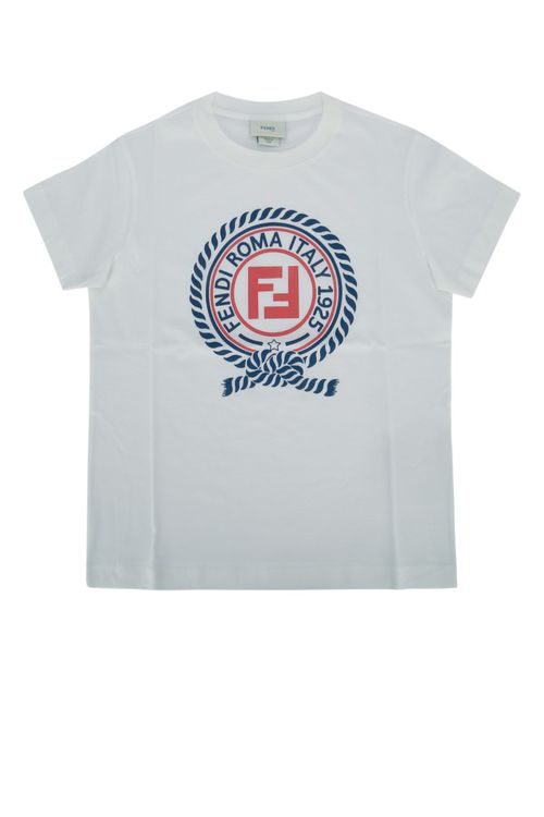 Kids White Graphic T-Shirt