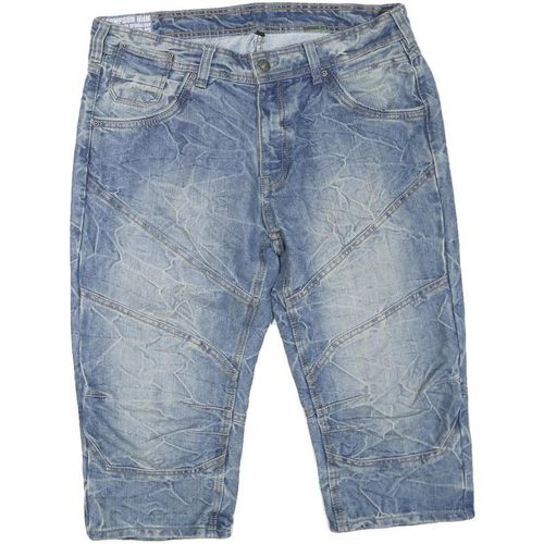 TOM TOMPSON Mens Denim Blue Casual Shorts M W34 Stylish Stitch Detai