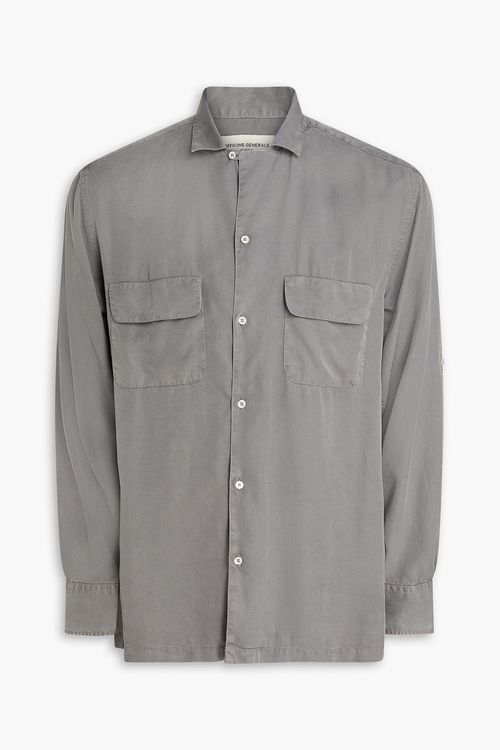 Leo Lyocell-twill shirt - Gray - XS