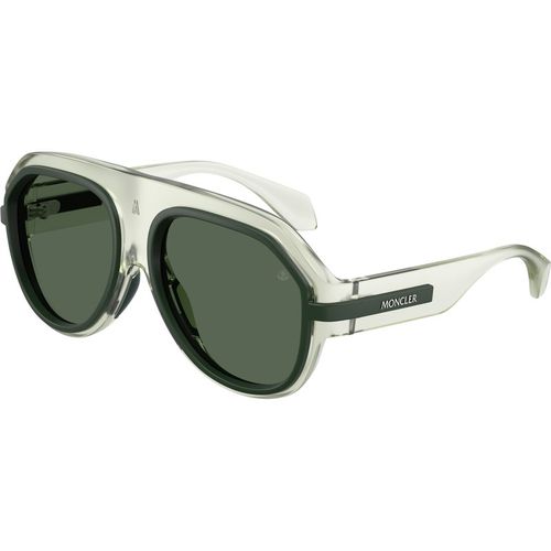 Moncler Unisex Moncler ME8012U FYNDER 502571 Sunglasses Injected Green Green Pilot Norma