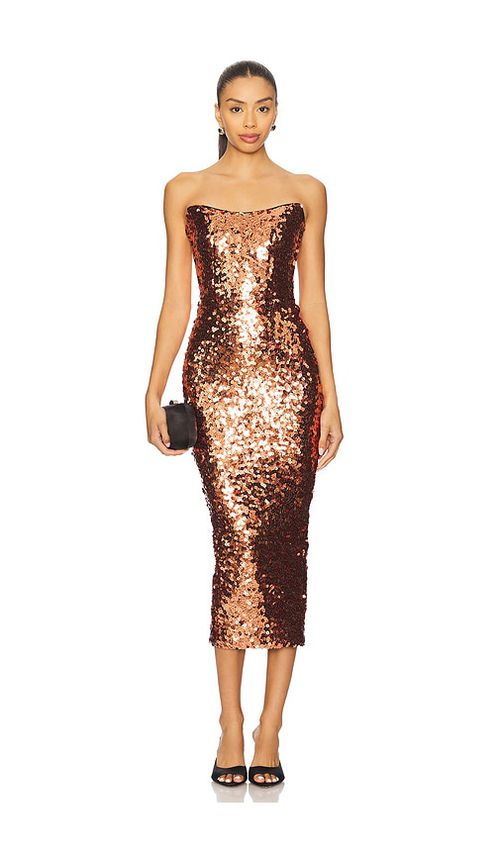Zhivago KLEID AELITA in Metallic Bronze. Größe 6. Also in 10, 2