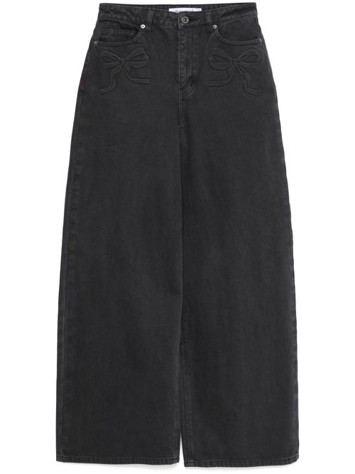 Bow-motif jeans - Grey