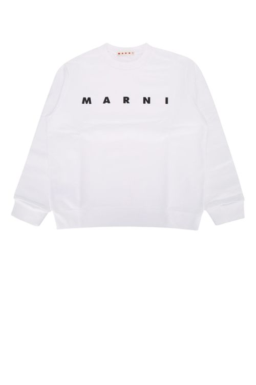 Logo-Embroidered Cotton Sweatshirt — White