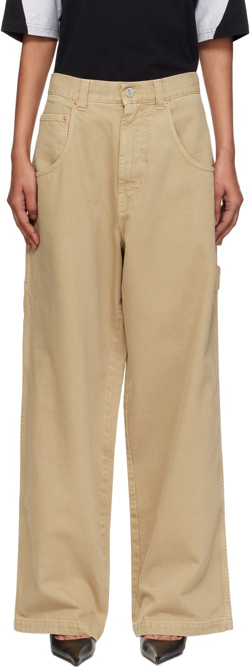 Beige Hip-Hop Jeans