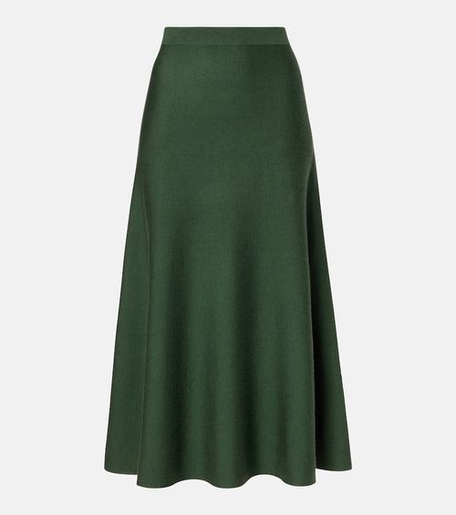 Freddie wool, cashmere, and silk midi skirt