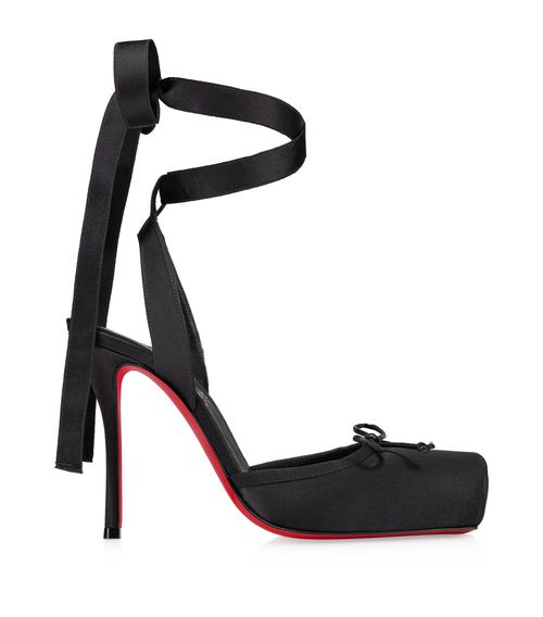 Cassia Satin Lace-Up Pumps 100