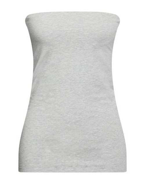 Woman Top Light grey Size M Cotton, Elastane