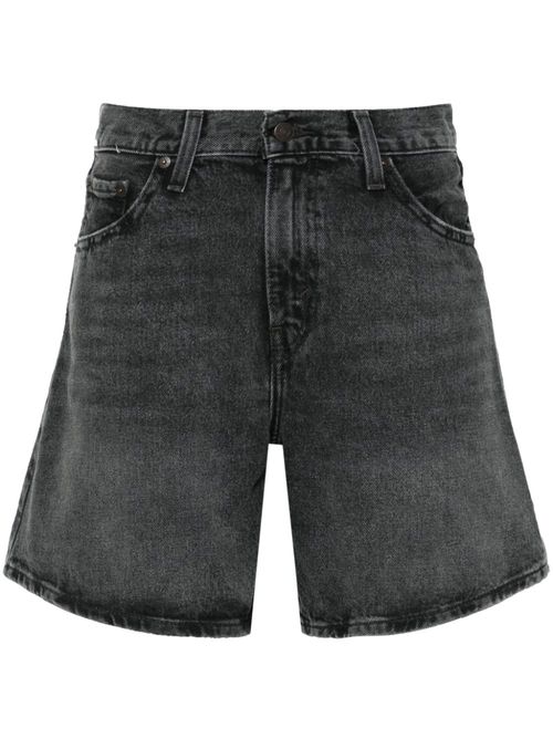 High-rise denim shorts - Black