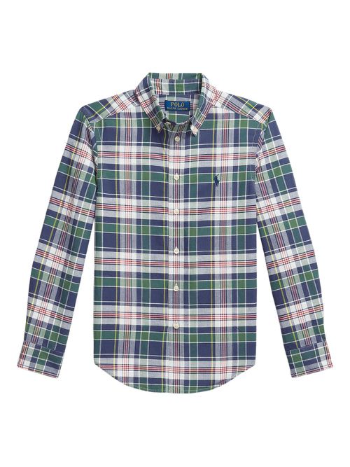 Check-print shirt - Blue