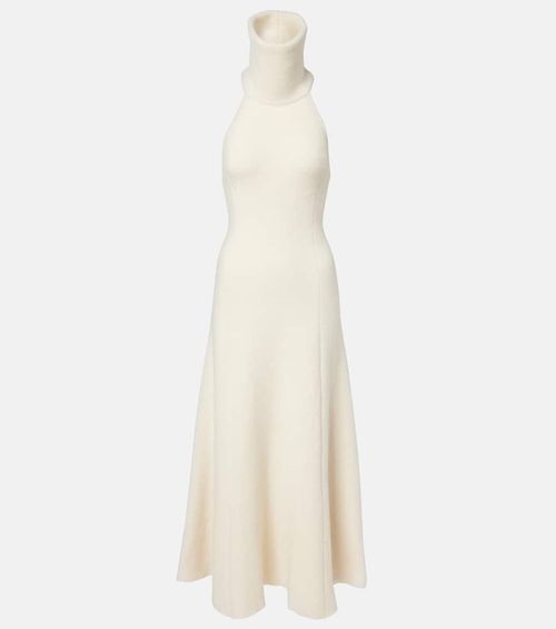 Wool, silk, and cashmere maxi dress
