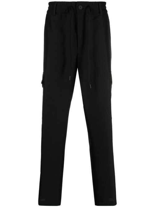 Logo-patch cargo trousers - Black