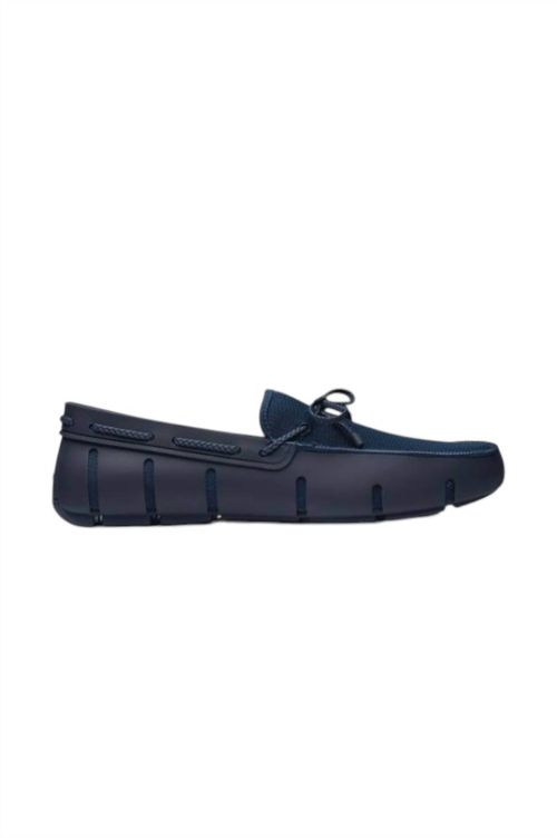 Men's Braided Lace Loafers In Navy