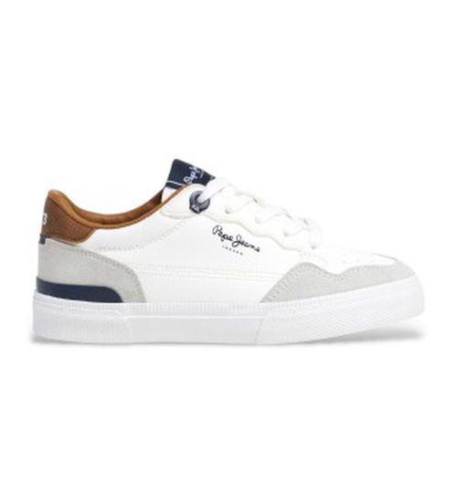 Pepe Jeans for boy. PBS30590 Kenton Rump B leather shoes white (39), Flat, Suede, Laces, Casual, children's fashion