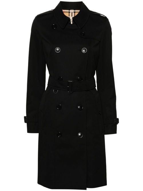Gabardine-weave trench coat