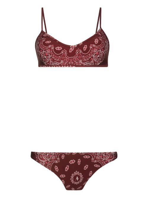 Paisley-print bikini set - Red