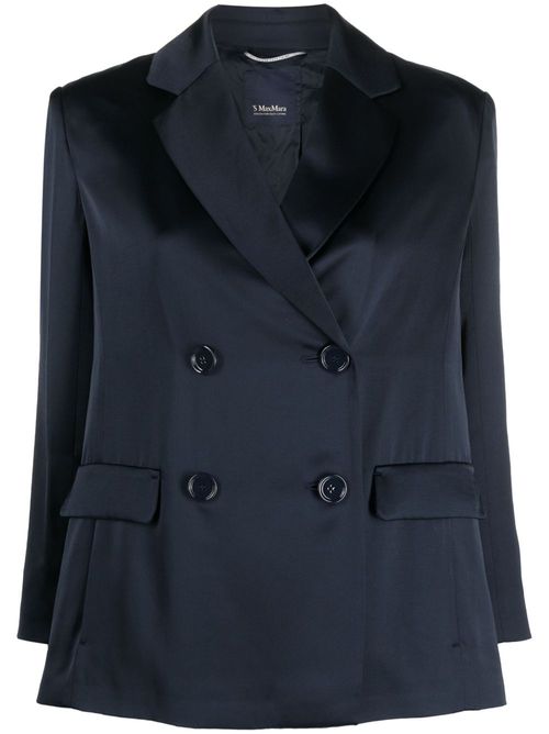 Double-breasted tailored blazer - Blue